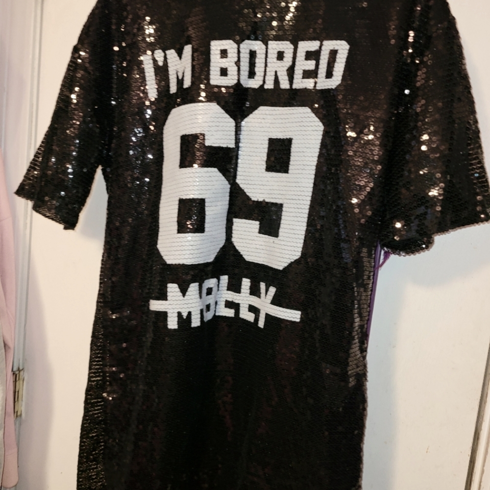 Sequin shirt dress
